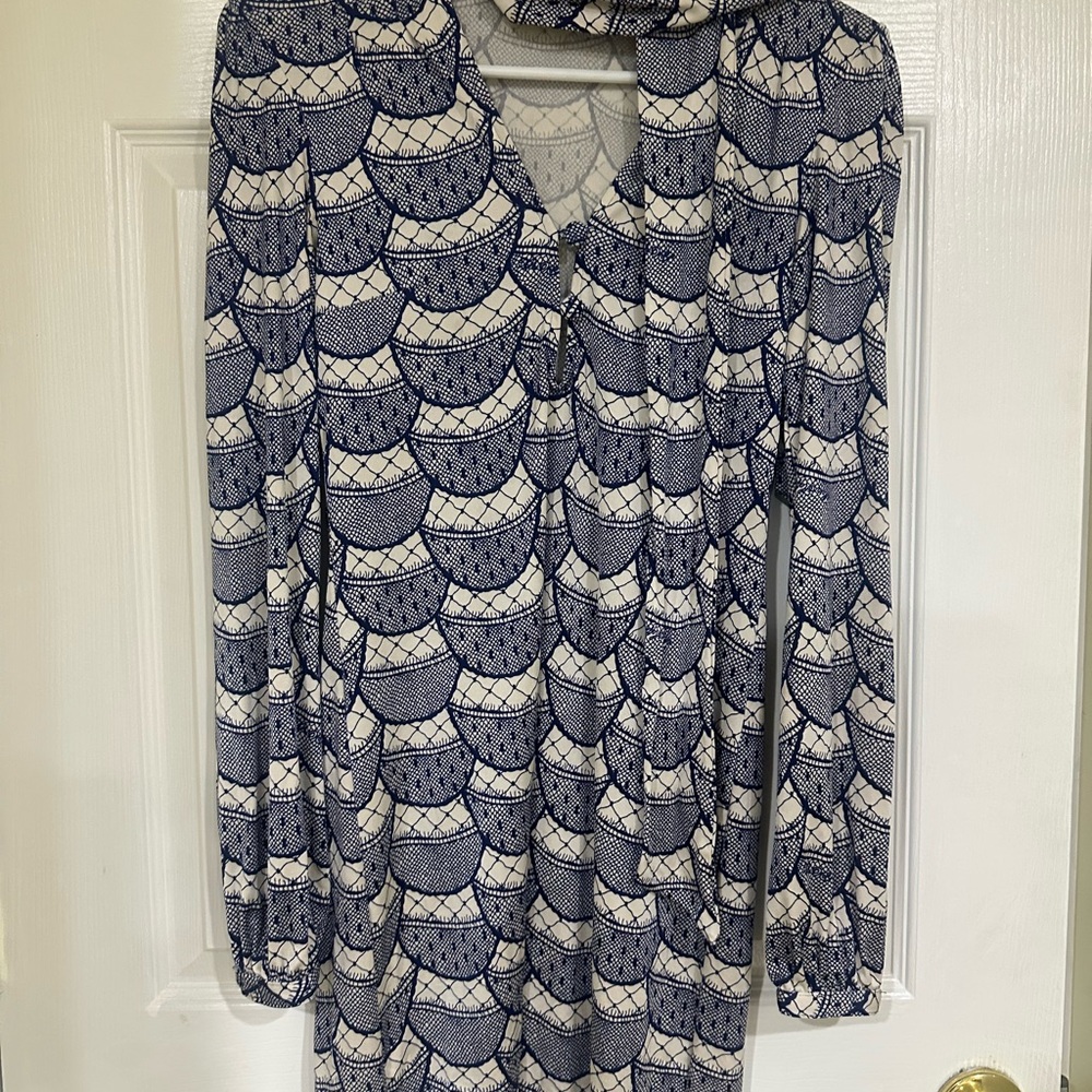 Mara Hoffman Silk Tie-Neck Mini Dress